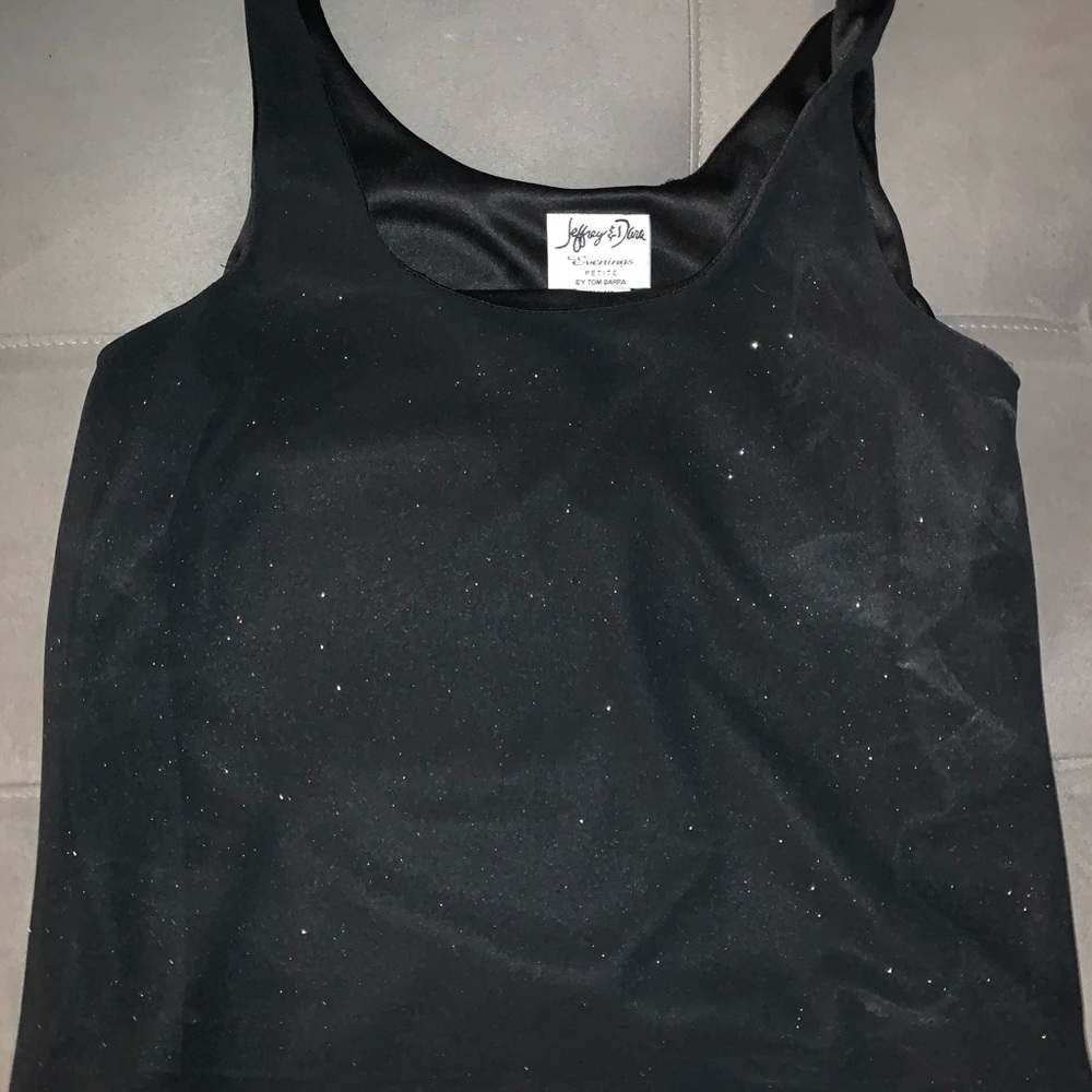 Glittery Black Tank Top